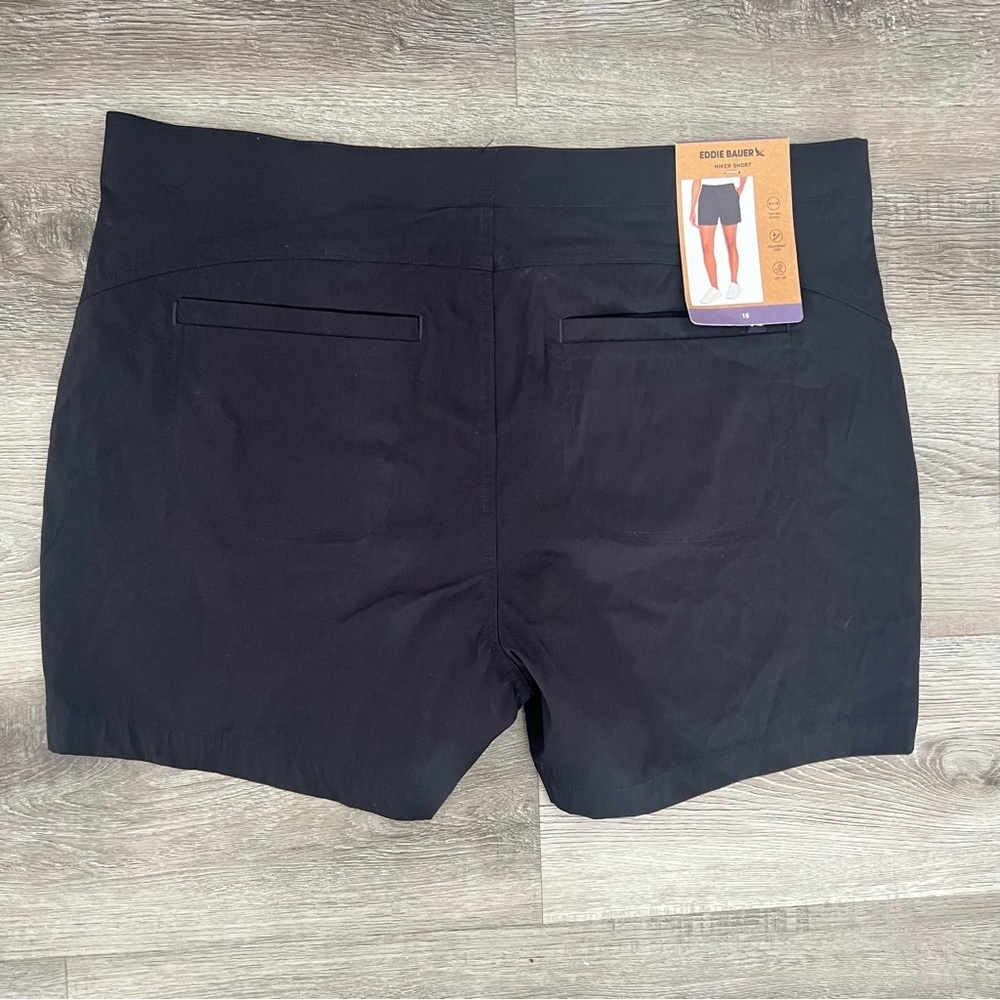 NWT Eddie Bauer Women's Hiker Short Black Size 16 Stretch Outdoor Athletic - Picture 4 of 15